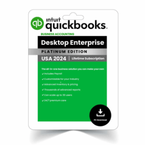 Intuit QuickBooks Desktop Entreprise 2023- US Version- Lifetime Activation